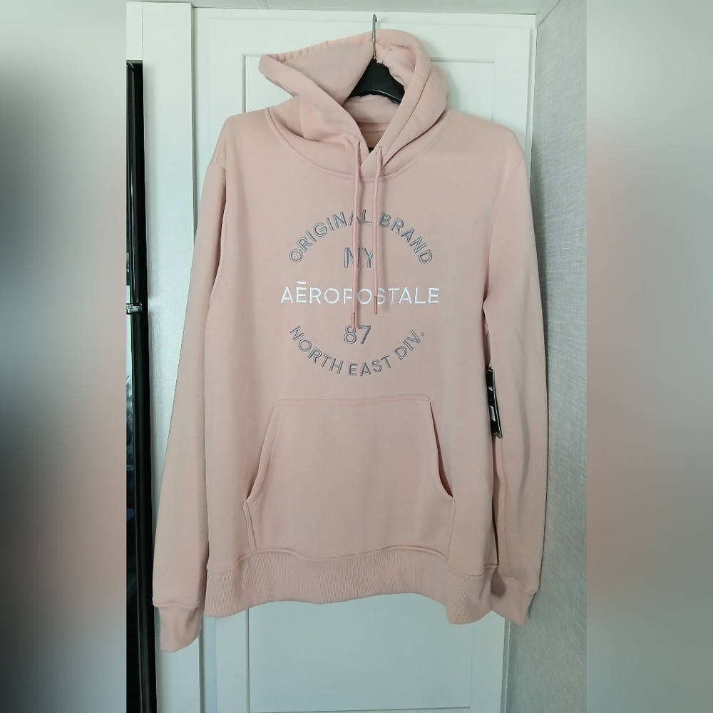 aeropostale Men's XL Hoodie Pullover EMBROIDERED Cameo Rose BRAND-NEW w/tags